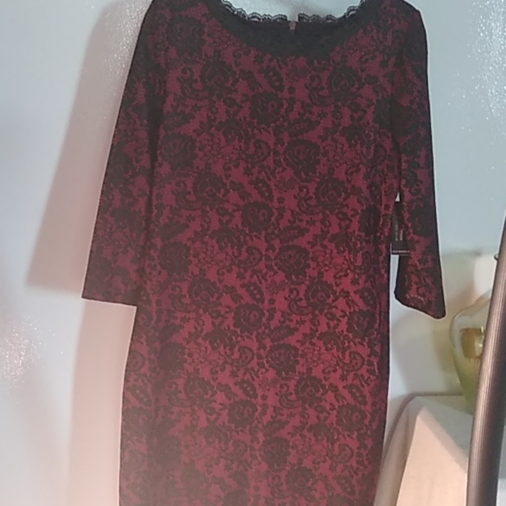 Red and black dress